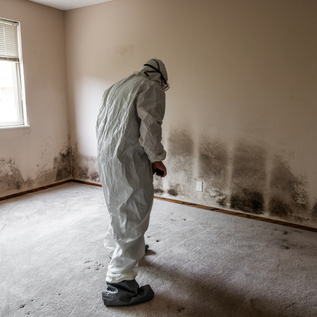 Mold remediation expert inspecting Las Vegas home for hidden mold
