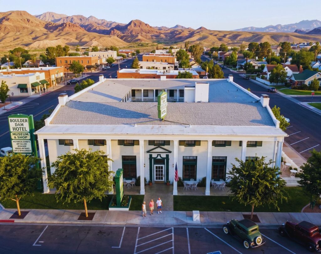 Boulder Dam Hotel built, Boulder City, NV