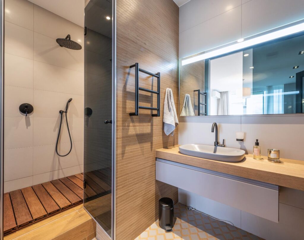 Custom bathroom remodeling services in Las Vegas, NV with stylish fixtures and functional designs