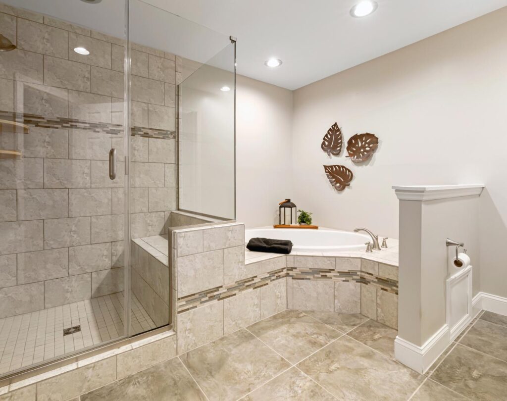 Affordable bathroom remodeling near me in North Las Vegas, NV with custom shower and vanity upgrades