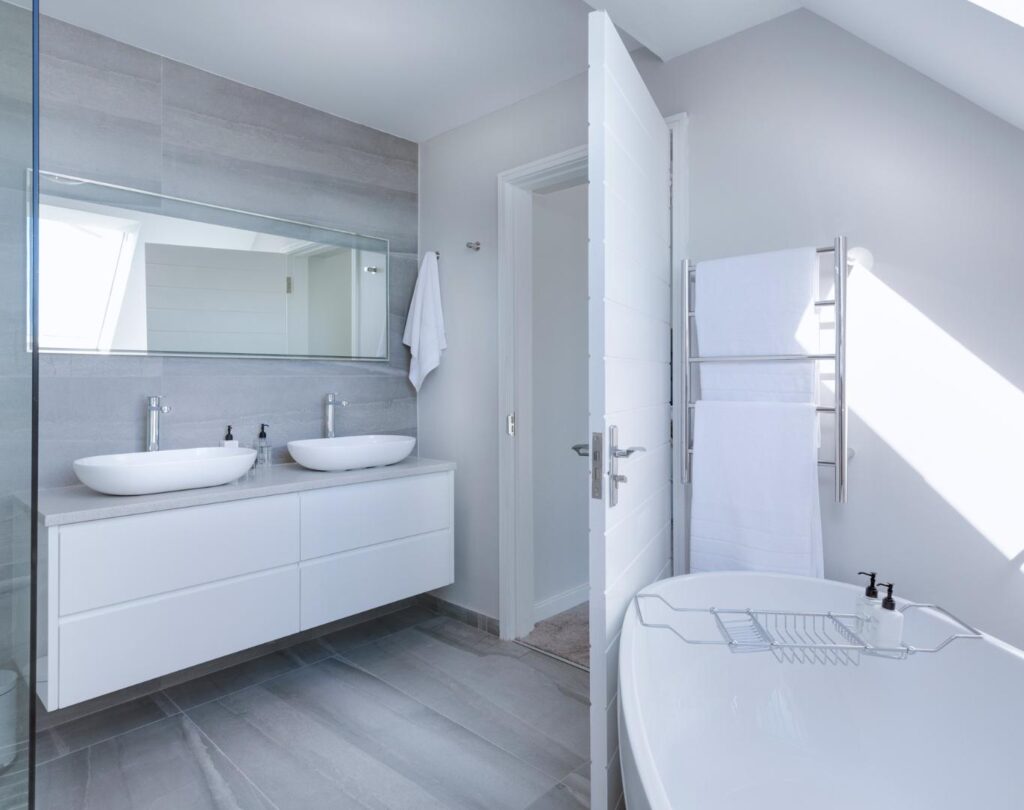Local bathroom remodeling near me in Centennial, NV with custom shower and flooring upgrades
