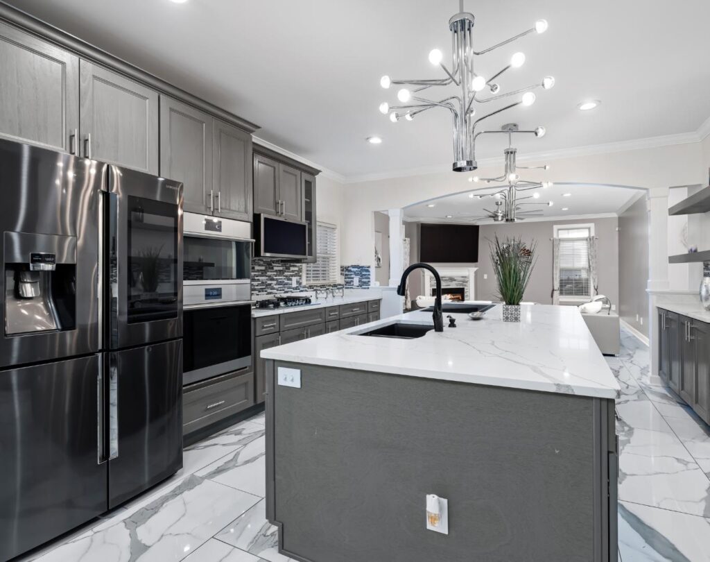 Professional kitchen remodeling near me in Las Vegas, NV with custom cabinets and countertop installation
