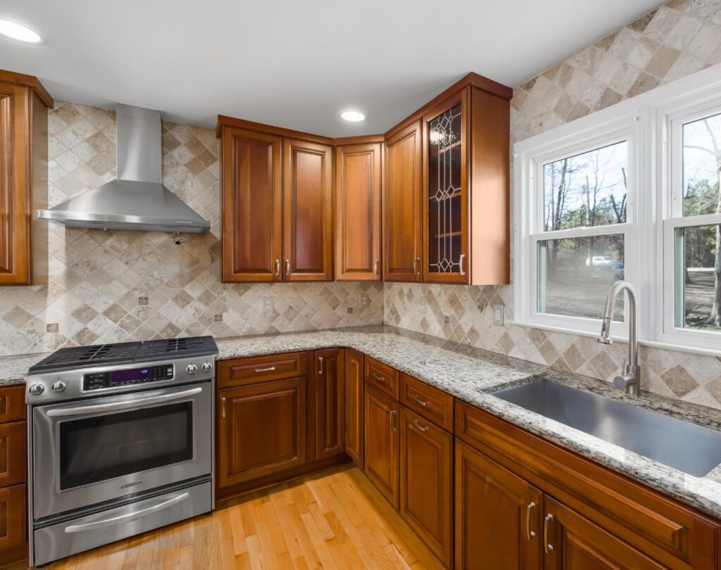 Luxury kitchen remodeling near me in Summerlin, NV featuring a custom island and contemporary cabinetry